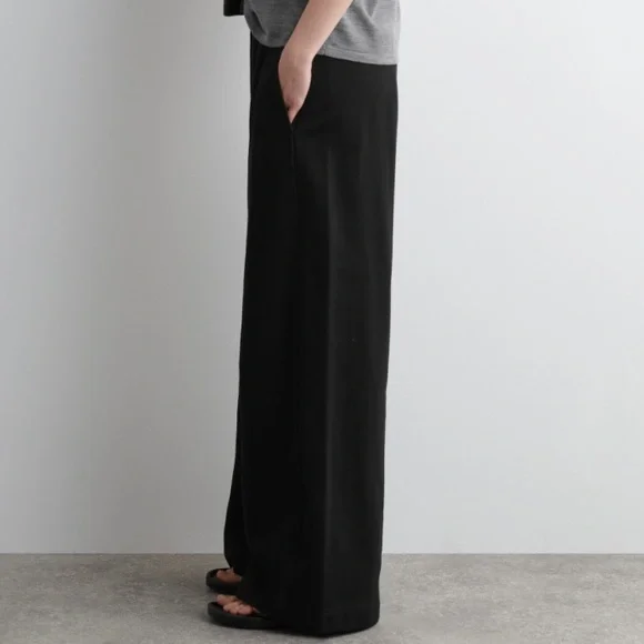 COS Jersey Wide Leg Joggers - Black - S - Picture 2 of 7
